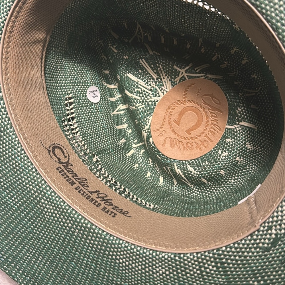 Charlie Horse straw hat green Women’s size Small - Picture 5 of 7